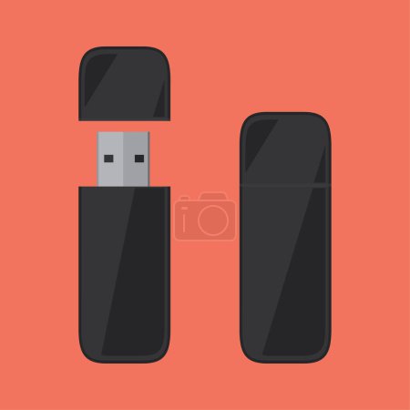 Illustration for Usb flash drive vector illustration - Royalty Free Image