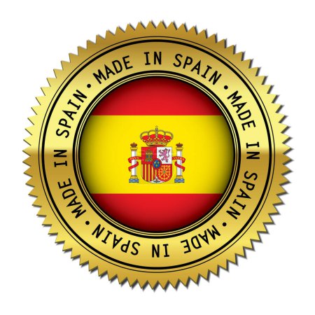 Illustration for Made in Spain sticker vector illustration - Royalty Free Image
