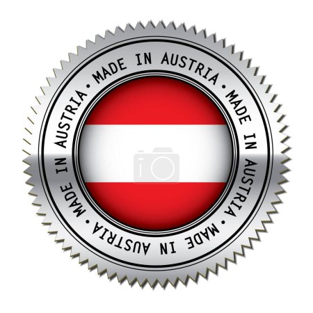 Illustration for Made in Austria sticker vector illustration - Royalty Free Image