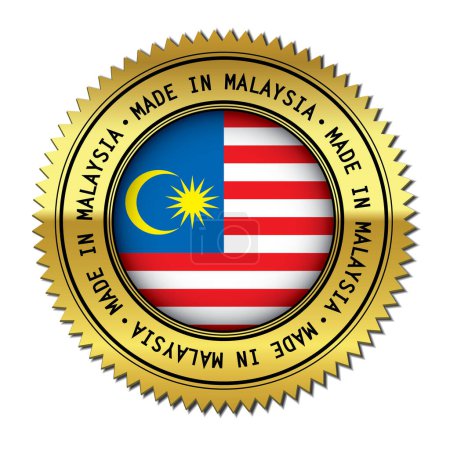 Illustration for Made in Malaysia sticker vector illustration - Royalty Free Image