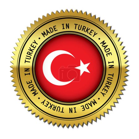 Illustration for Made in Turkey sticker vector illustration - Royalty Free Image