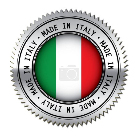 Téléchargez les illustrations : Illustration vectorielle autocollant Made in Italy - en licence libre de droit
