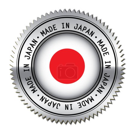 Illustration for Made in Japan sticker vector illustration - Royalty Free Image