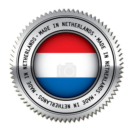 Téléchargez les illustrations : Illustration vectorielle autocollant Made in Netherlands - en licence libre de droit