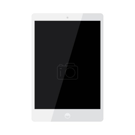 Illustration for Digital tablet  with blank screen vector illustration - Royalty Free Image