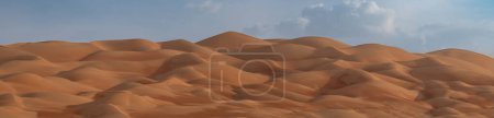 Photo for Superb panorama of rounded sand dunes in the Rub Al Khali desert, Arabian peninsula, UAE, near Liwa. - Royalty Free Image