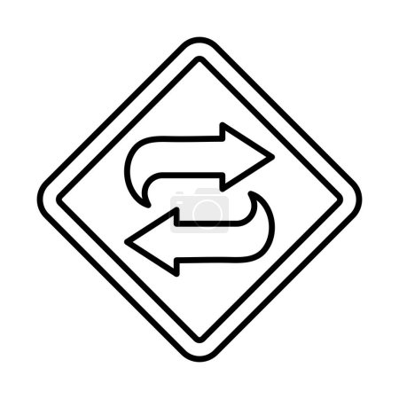 Bidirectional Line Icon design