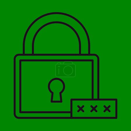 Security Pin line icon design