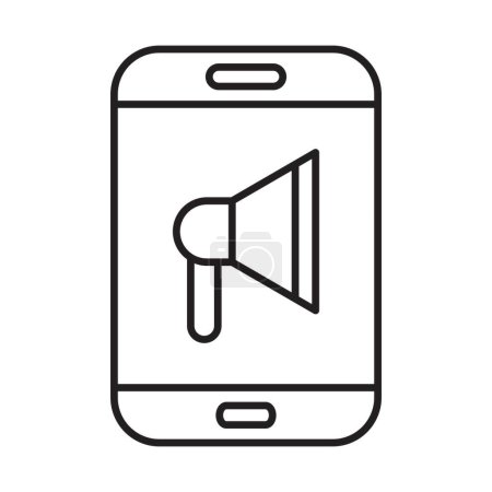 Mobile Marketing line icon design 