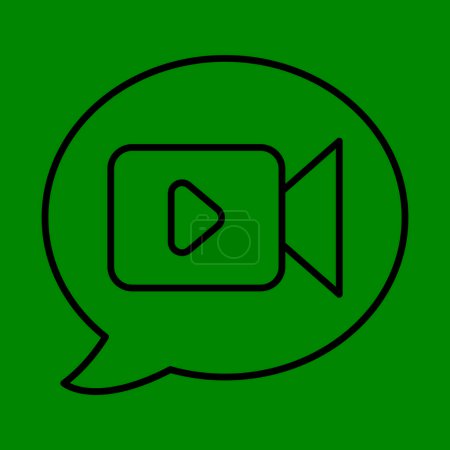 Video Chat line Icon Design 