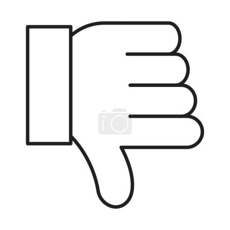Thumbs Down line Icon Design 