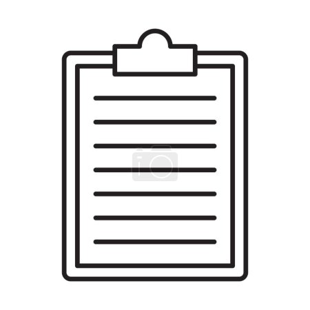 Illustration for Clipboard Line Icon Design - Royalty Free Image