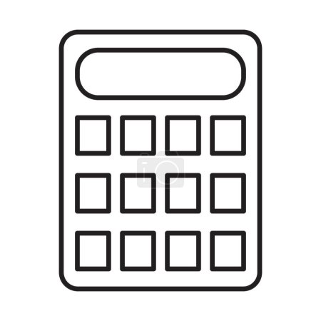 Calculator Line Icon Design