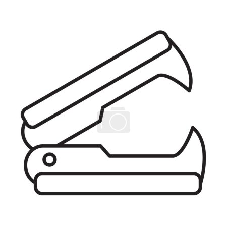 Stapler Remover Line Icon Design
