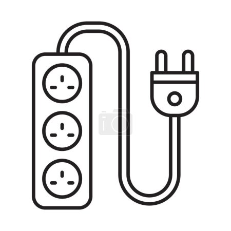 Extension Cord line icon design