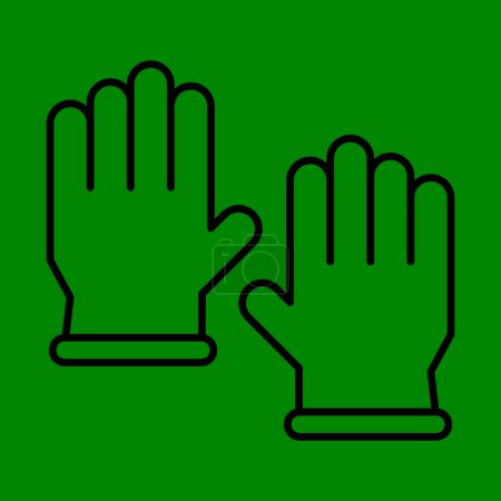 Glove line icon design
