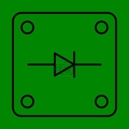 Diode line icon design