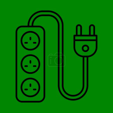 Extension Cord line icon design