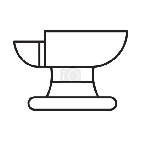 Icono de línea de yunque Diseño
