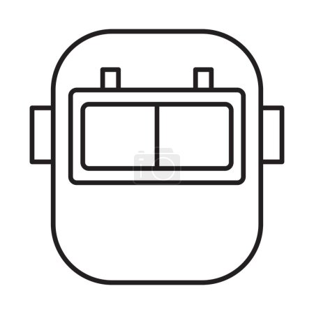 Ilustración de Línea de máscara de soldadura Diseño de iconos - Imagen libre de derechos
