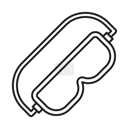 Lunettes de sécurité Line Icon Design