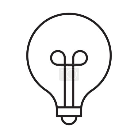 Illustration for Bulb Line Icon Design - Royalty Free Image