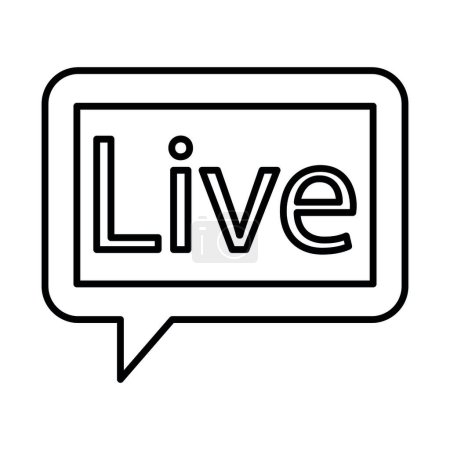 Live Chat Line Icon Design