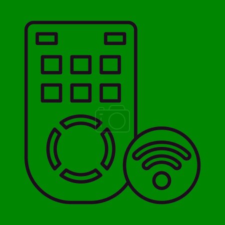 Remote Control Line Icon Design