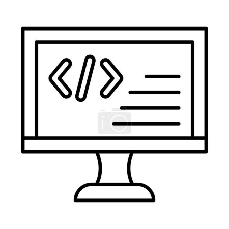 Coding Line Icon Design 