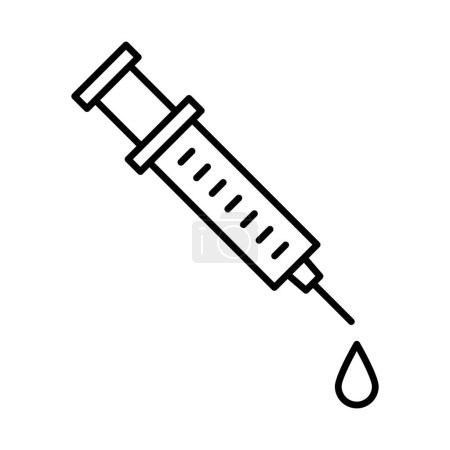 Syringe Line Icon Design
