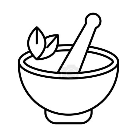 Herbal Treatment Line Icon Design