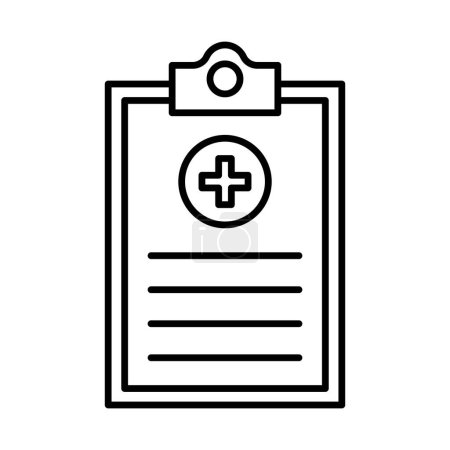 Illustration for Medical Report Line Icon Design - Royalty Free Image