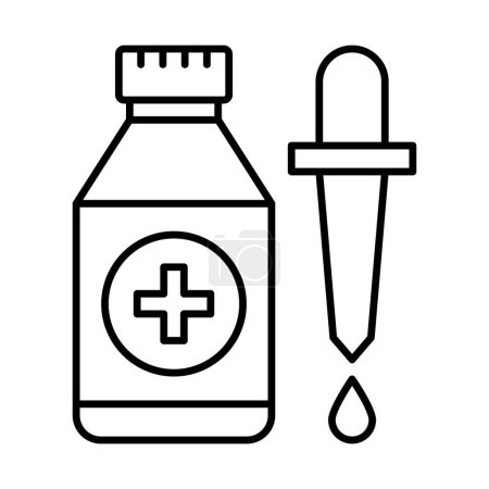 Ilustración de Diseño de iconos de línea de dosis - Imagen libre de derechos
