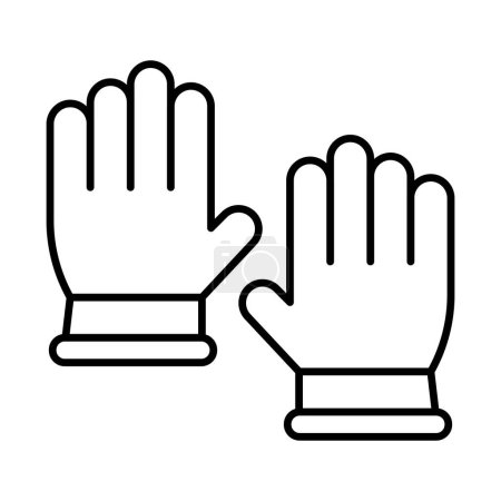 Hand Gloves Line Icon Design