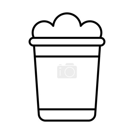 Sand Bucket Line Icon Design