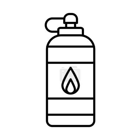 Diseño de icono de línea de botella de agua