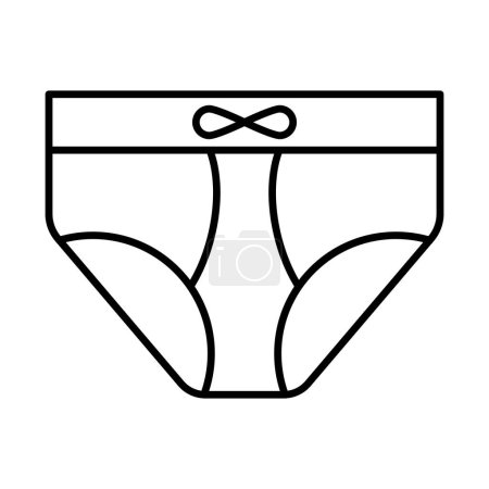 Illustration for Underwear Line Icon Design - Royalty Free Image