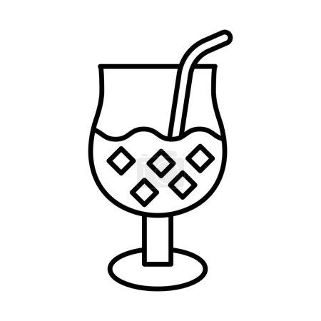 Línea de bebidas Diseño de iconos