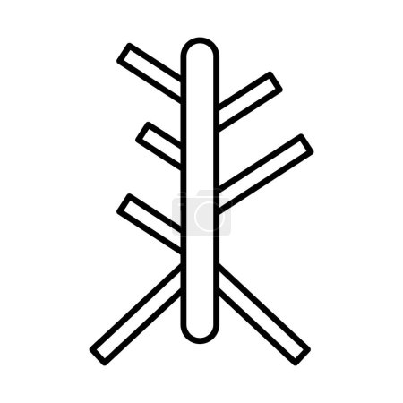 Coat Stand Line Diseño de iconos