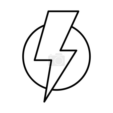 Thunderbolt Top Line Icon Design
