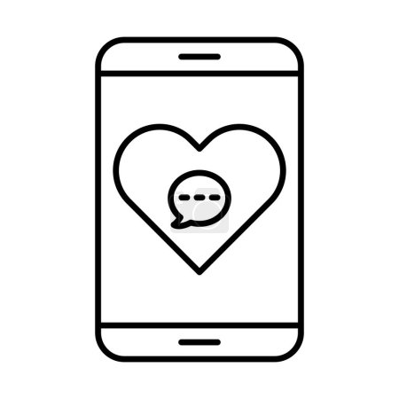 Love Message Line Icon Design