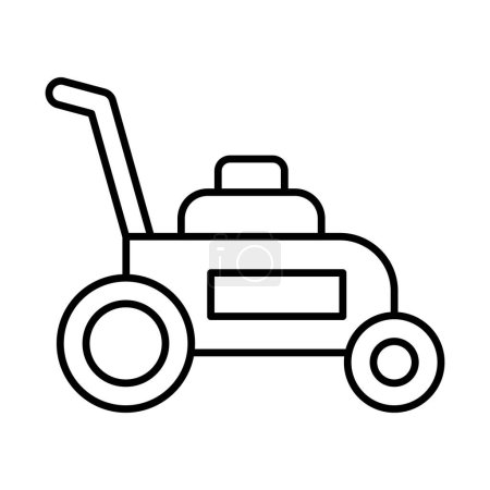 Lawnmower Line Icon Design
