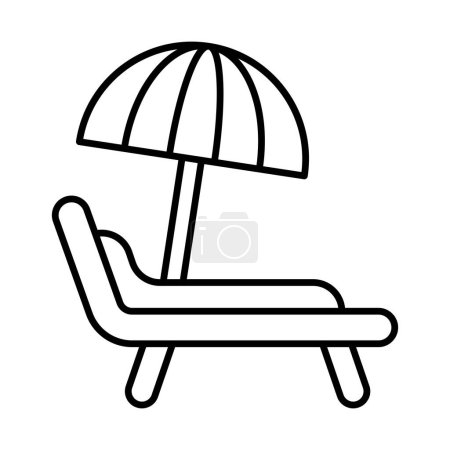 Illustration for Vacation Line Icon Design - Royalty Free Image