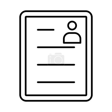 Resume Line Icon Design