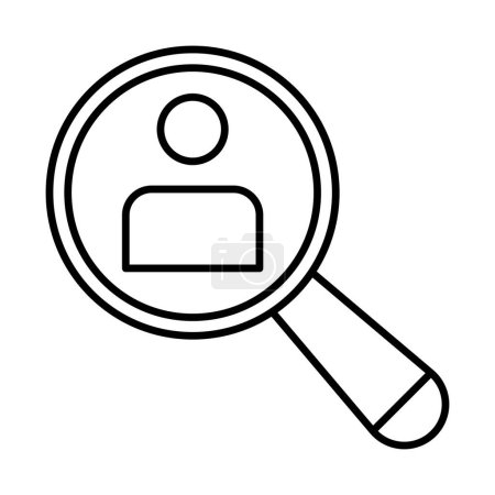 Search User Line Icon Design