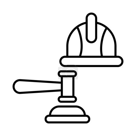 Labour Law Line Icon Design