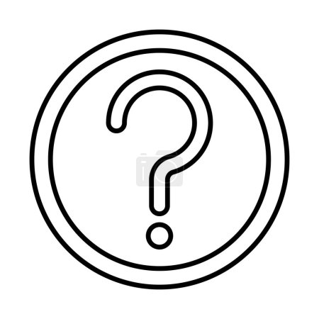 Ilustración de Línea de preguntas Diseño de iconos - Imagen libre de derechos