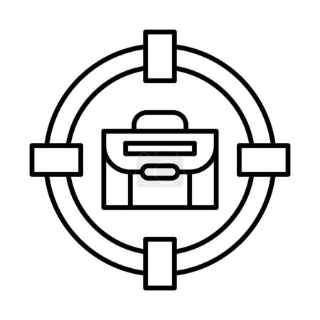 Ilustración de Búsqueda de empleo Línea de diseño de iconos - Imagen libre de derechos
