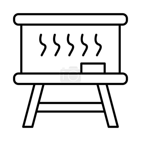 Whiteboard Line Icon Design