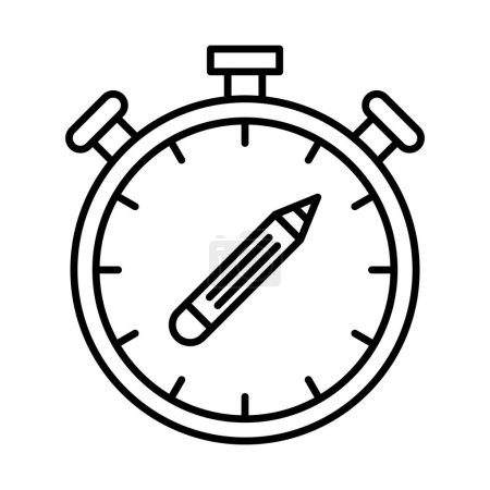 Alarma Reloj Línea Icono Diseño